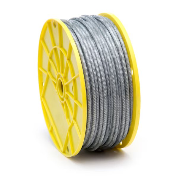 1/8 in. x 3/16 in. x 250 ft. PVC Aircraft Cable 7x7 Construction, Kingchain, Mfr#: 505202