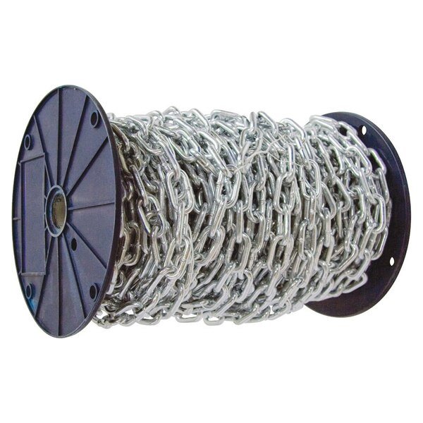 1/4 in. x 65 ft. Grade 30 Proof Coil Chain Zinc Plated, Kingchain, Mfr#: 530532