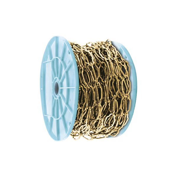 100 ft. Florentine Brass Decorative Chain, Kingchain, Mfr#: 540642