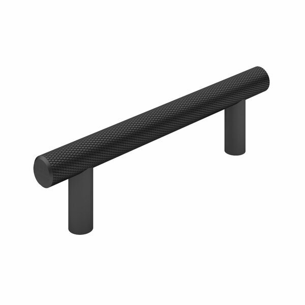 3 3/4-inch (96 mm) Center to Center Matte Black Contemporary Cabinet Pull, Richelieu Hardware, Mfr#: BP306096900