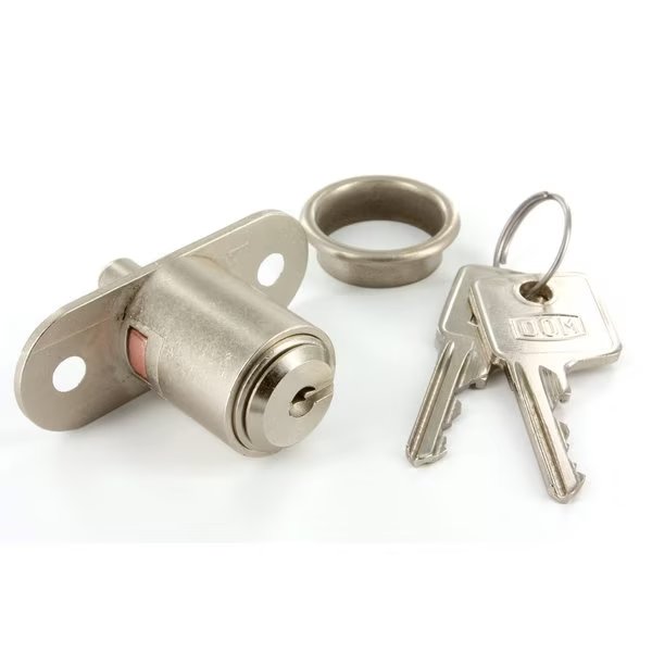 34 in 19 mm PushButton Lock for max 78 in 22 mm Panel Thickness  Matte Nickel, Richelieu, Mfr#: 369372195