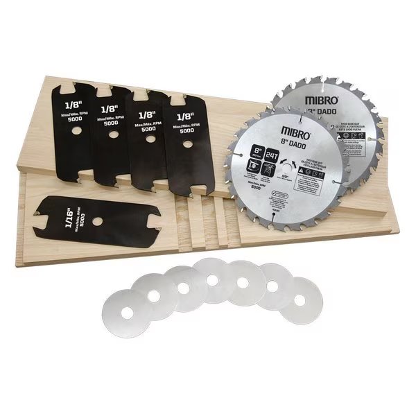 14-Piece 8 in. Carbide Stacking Dado Blade Set, Mibro, Mfr#: 416381