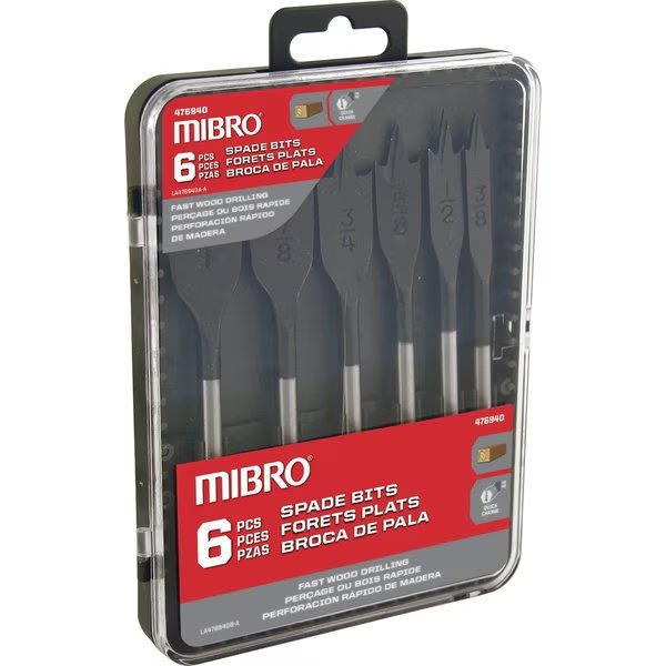 (6-Piece) Steel Spade Bit Set, Richelieu Hardware, Mfr#: 476940