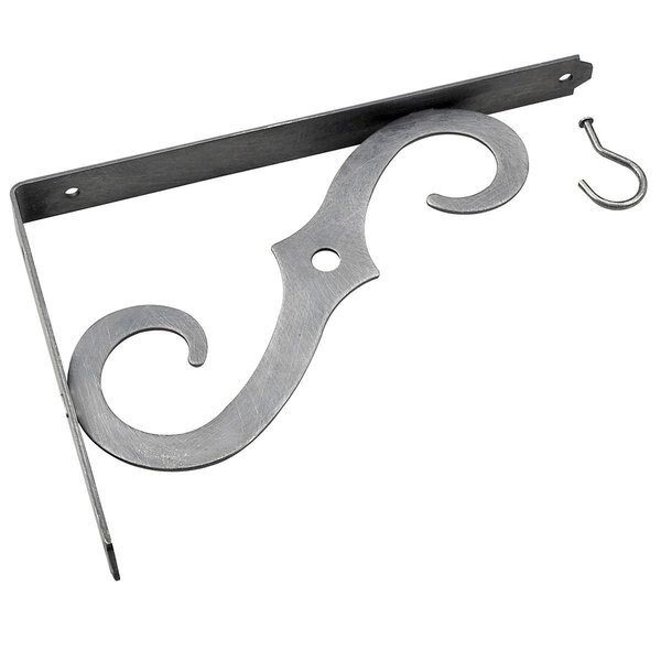 10inch 254 mm Pewter Metal Ornamental Bracket with 10 lb Load Rating, Onward, Mfr#: 493PEW10R
