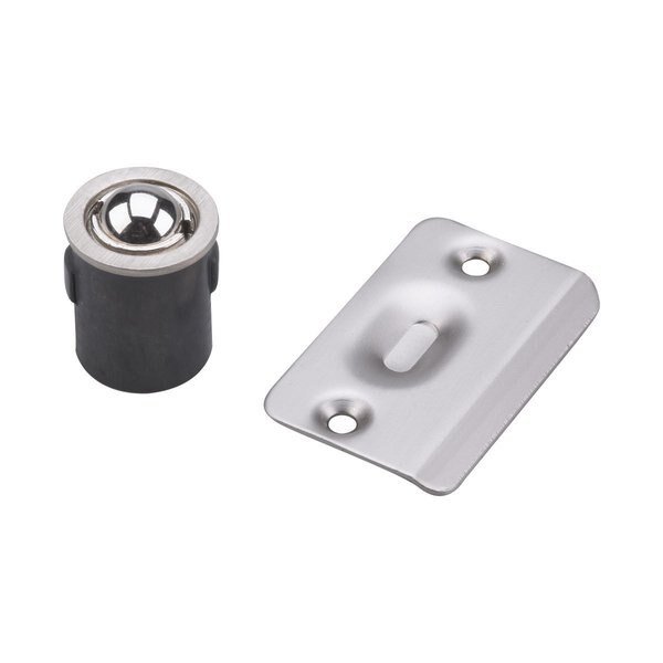 Adjustable DriveIn Ball Catch, Brushed Nickel, Onward, Mfr#: 5037NBV