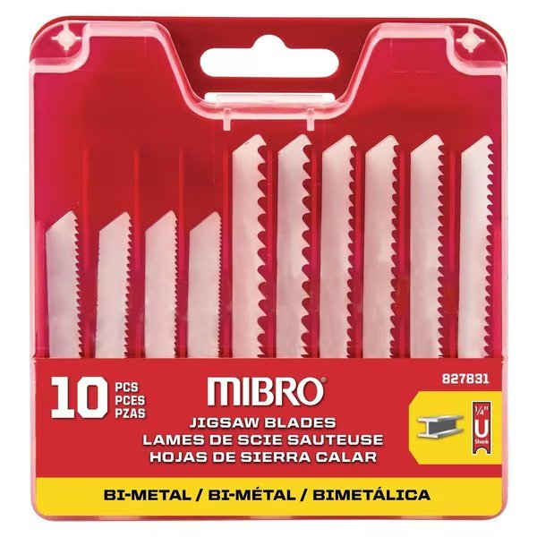 GeneralPurpose BiMetal Jigsaw Blade Set 10Piece, Mibro, Mfr#: 827831