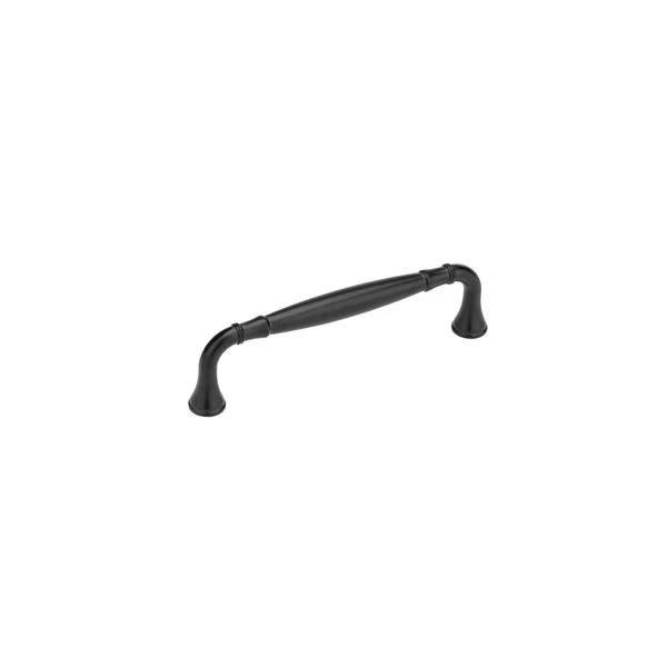 5 1/16 in (128 mm) Center-to-Center Matte Black Traditional Drawer Pull, Richelieu Hardware, Mfr#: BP790128900