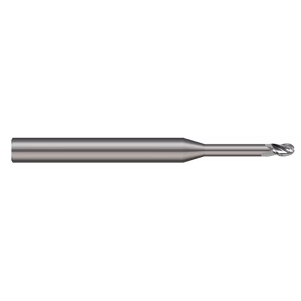 End Mill, 3 Flute, Ball, 0.0200" Cutter dia, Micro 100, Mfr#: BEF-020-150-3