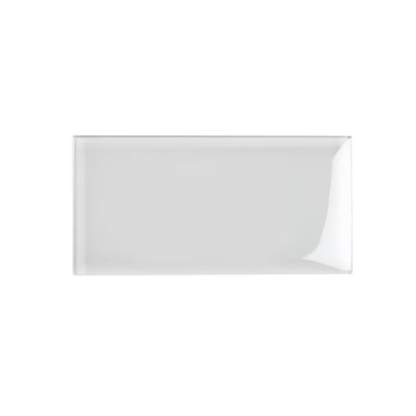 Sample of 3X6 Soft White Glossy Subway Glass Tile 5 Sq.Ft., Apollo Tile, Mfr#: APLA9906636EC98 Sample