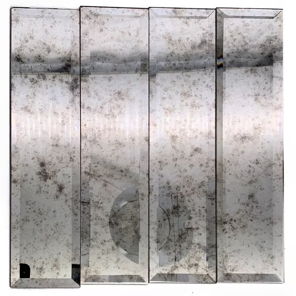 Sample of 3X12 Antique Mirror Beveled Subway Glass Tile 5 Sq.Ft., Apollo Tile, Mfr#: APLBVLMIRROREC111 Sample