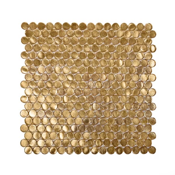 Sample of Sun Reflection 12.2"x12.2" Penny Round Glass Mosaic Tile, Apollo Tile, Mfr#: APLAPN9905EC04 Sample