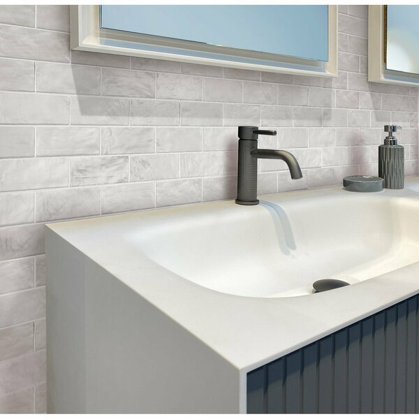 Mallorca White 2.5 in. x8 in. 10.56 Sq.Ft Ceramic Tile, 38PK, Apollo Tile, Mfr#: APLEC74
