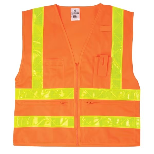 S, Orange, Class 2, Combined Performance 5 Pocket Solid Vest, Kishigo, Mfr#: 1198-S