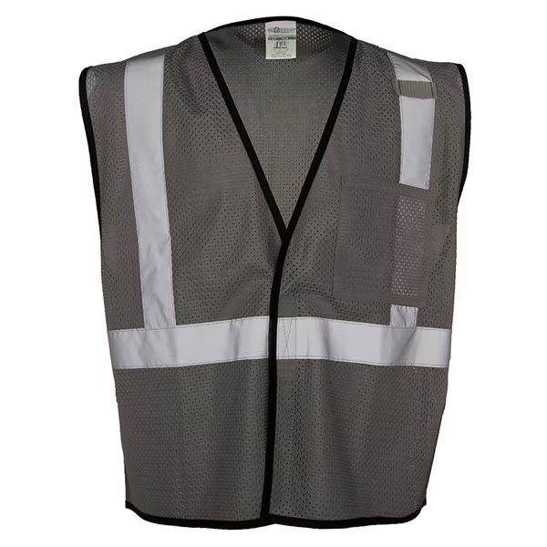 L-XL, Gray Enhanced Visibility Mesh Vest, Kishigo, Mfr#: B131-L-XL