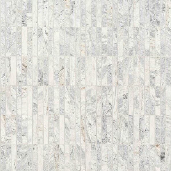Capri Blue Stack Pattern Sample Honed Marble Mesh Mounted Mosaic Tile, Msi, Mfr#: ZOR-MD-0591-SAM