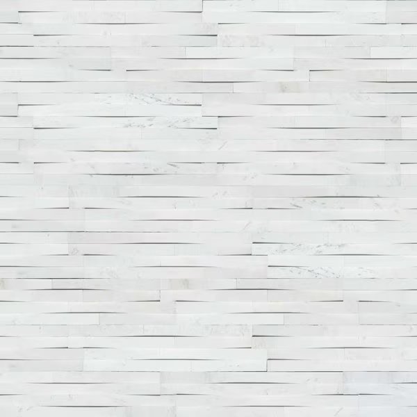 Cosmic White 3D Wave Ledger Panel "6 X 24" Honed Marble Wall Tile, 4PK, Msi, Mfr#: ZOR-PNL-0032