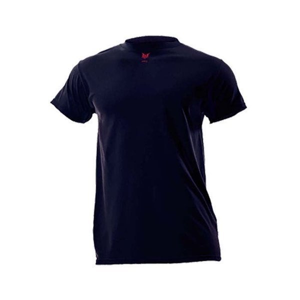Lt Wt Navy Blue Flame Resistant 5.4 Oz. Short Sleeve T-Shirt, Xl, Drifire, Mfr#: DF2-CM-446TS-NB-XL