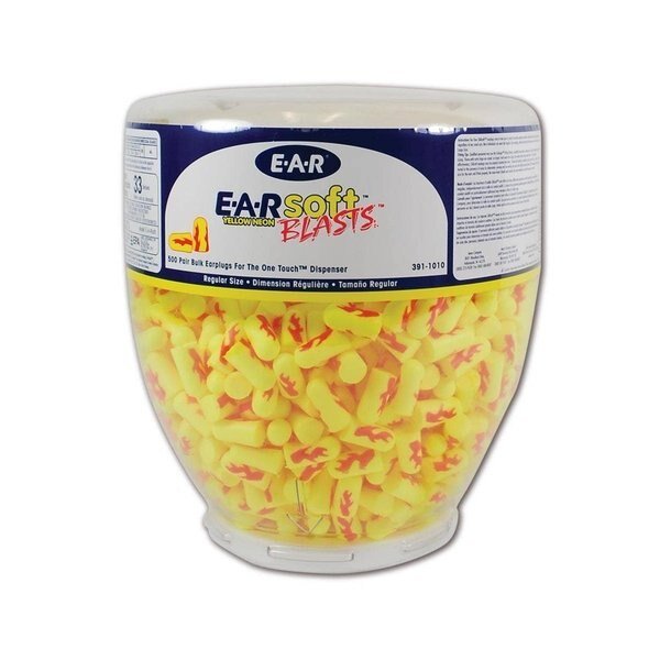 Ear Plugs, 500 PK, 3M E-A-R, Mfr#: 10080529910124