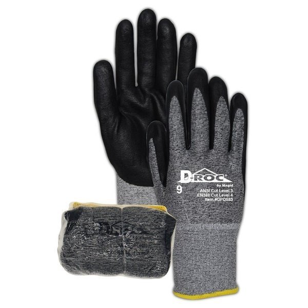 DROC GPD583 18Gauge Hyperon Blend MicroFoam Nitrile Palm  Cut Level 3 ShrinkWrapped, Magid, Mfr#: SWGPD583-8