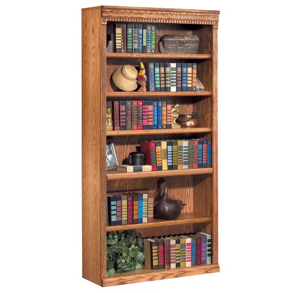 Huntington Oxford 6 Shelf 72"H Wood Bookcase in Wheat, Huntington Oxford, Mfr#: IMHO3672W