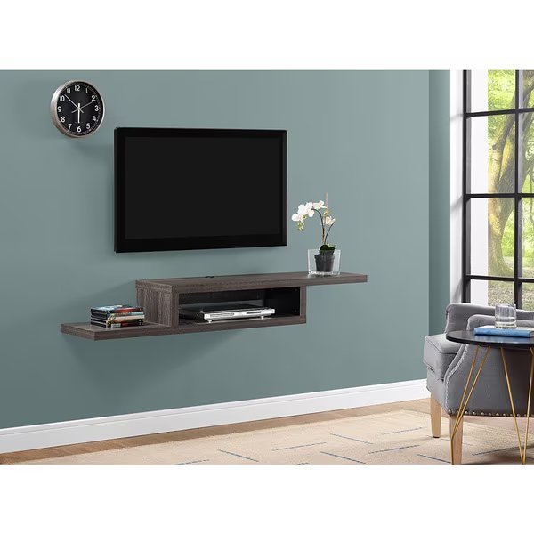 60" Asymmetrical Wall Mounted Audio/Video Console, Martin Furniture, Mfr#: IMAS360S
