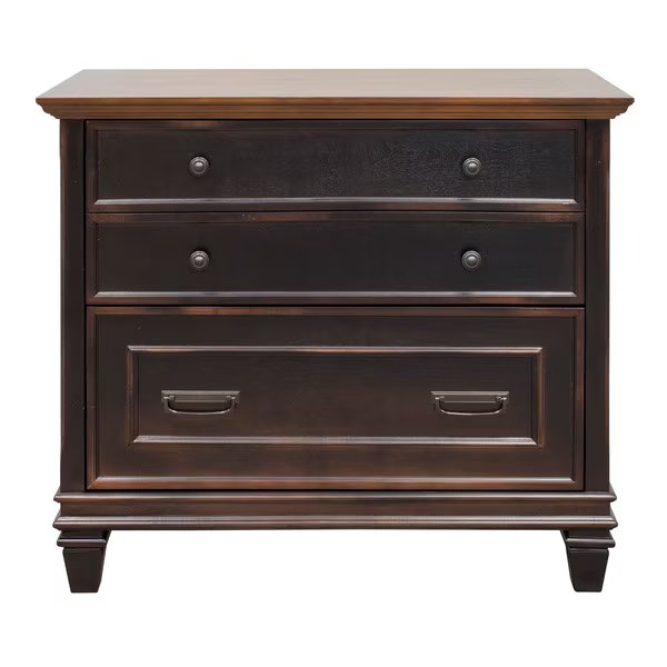 Hartford File Cabinet in Two Tone Distressed Black, Hartford, Mfr#: IMHF450