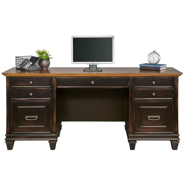 Hartford Credenza in Two Tone Distressed Black, Hartford, Mfr#: IMHF689