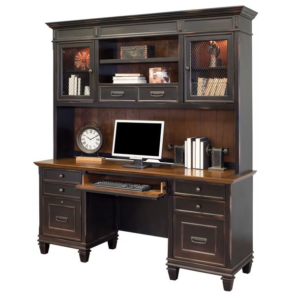 Hartford Hutch in Two Tone Distressed Black, Hartford, Mfr#: IMHF682