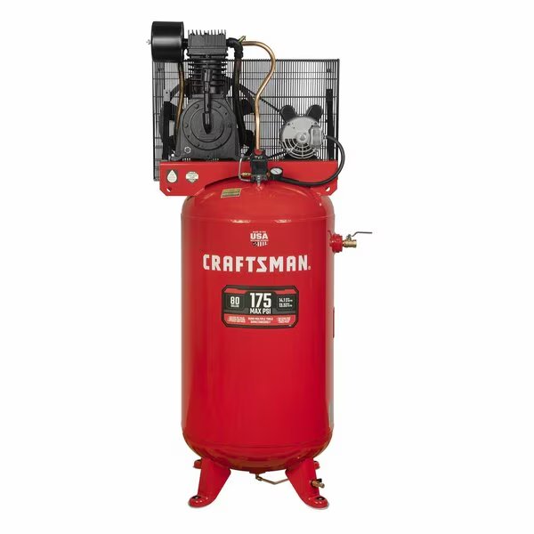80-Gallon Two Stage 175 Psi Vertical Air Compressor, Craftsman, Mfr#: CMXECXM803.COM