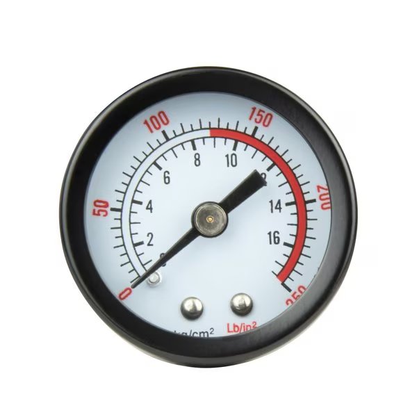 Pressure Gauge;  1.5" 250 PSI, 1/4" Back Connect, Porter-Cable, Mfr#: PXCM032-0120