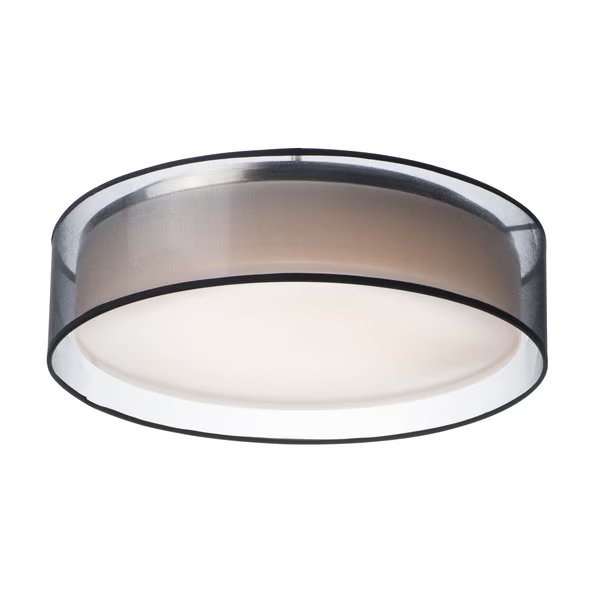 Prime 5-Light 20" Wide Black Organza Flush Mount Light
