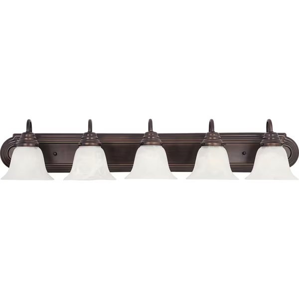 Essentials 5-Light 36" Wide Oil Rubbed Bronze Vanity Light