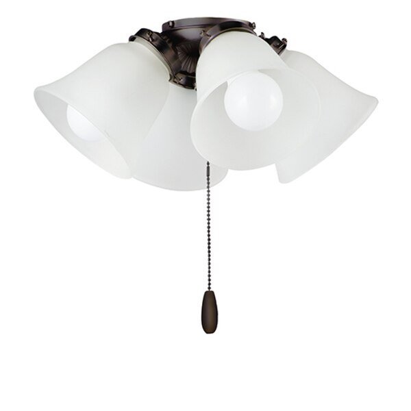 Basic-Max 4-Light 15" Wide Oil Rubbed Bronze Ceiling Fan Light Kit