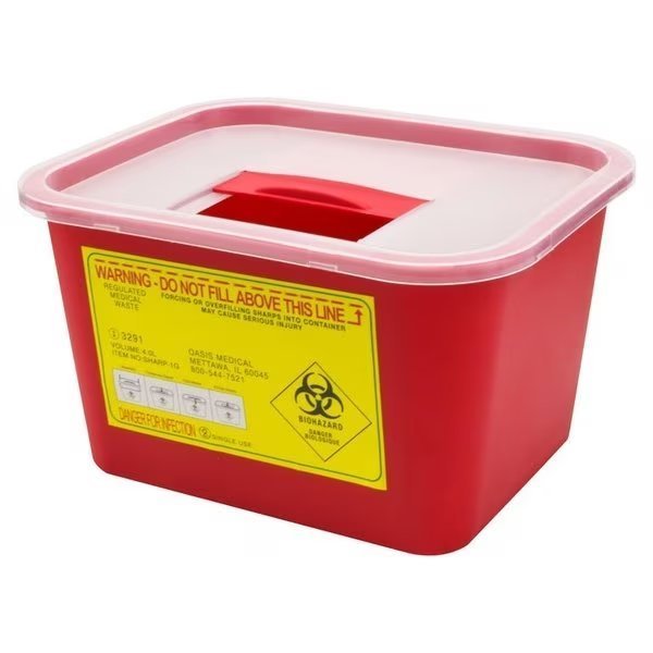 Sharps Container, 1 Gallon, Each, Oasis, Mfr#: SHARP-1G