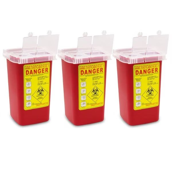 Sharps Container (1 Quart), 3 Per Pack, Oasis, Mfr#: SHARP-1QX3