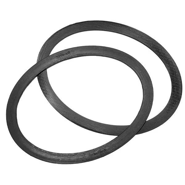Manway Gasket, Series 180, Black Rubber, 9-15/16 in x 15-15/16 in x 3/4 in, Elliptical, PK 2, Topog-E, Mfr#: T180-9-15/16X15-15/16X3/4E-PK2