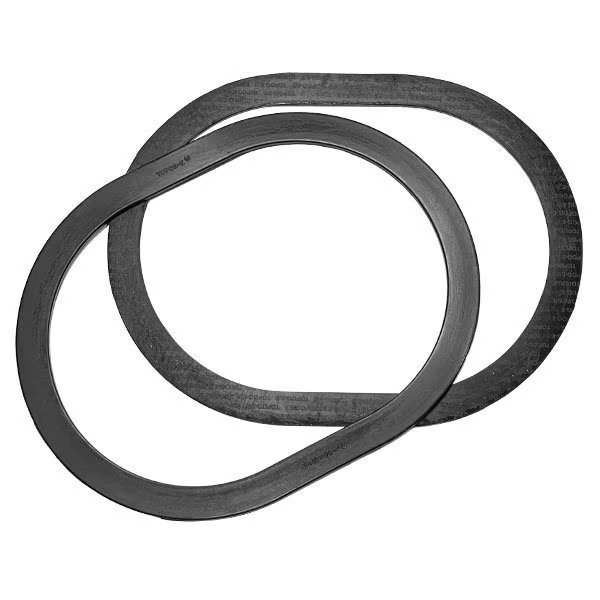 Manway Gasket, Series 180, Black Rubber, 12 in x 16 in x 1-1/2 in, Obround, PK 2, Topog-E, Mfr#: T180-12X16X1-1/2OB-PK2