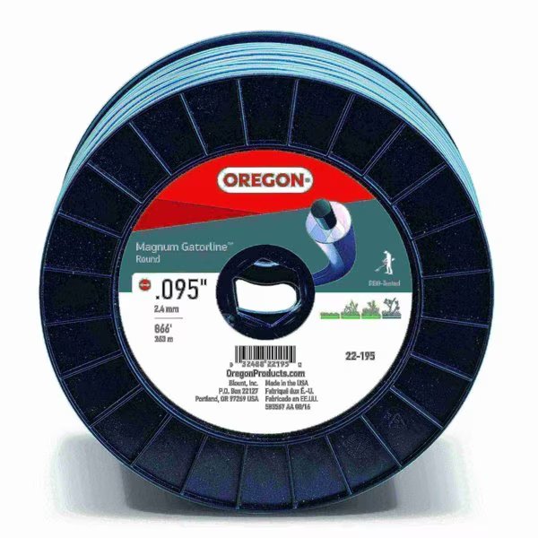 Magnum Gatorline Round Trimmer Line, .095" by 867', 3Lb Spool, Oregon, Mfr#: 22-195