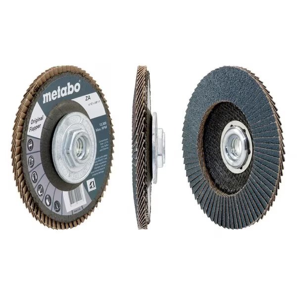 Flap Disc 4 1/2" Original Flapper 80 5/8"-11 T29 Fiberglass, Metabo, Mfr#: 629403000