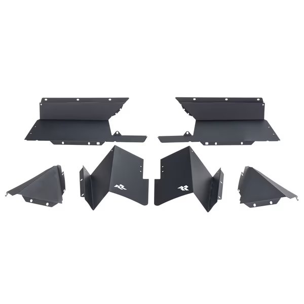 INNER FENDER LINERS, REAR, ALUMINUM, BLK; 2020 JEEP GLADIATOR JT, Rugged Ridge, Mfr#: 11615.63