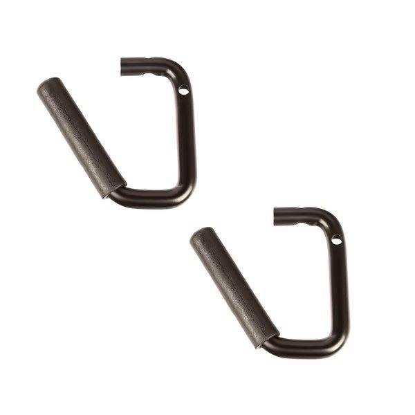 STEEL GRAB HANDLES, FRONT PAIR, BLK; 07-18 JK/JKU, Rugged Ridge, Mfr#: 13505.41