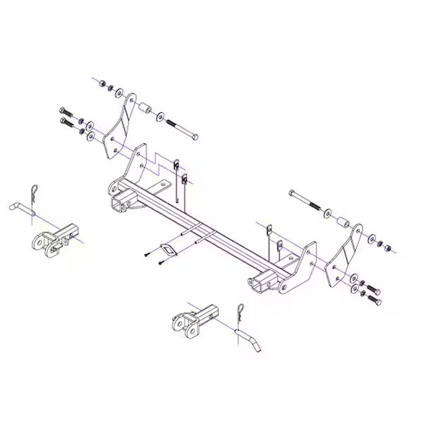 BASEPLATE JEEP WRANGLER (NO AEV BUMPERS) [EZ4] (2.0) WILL NOT ADAPT TO BLUEOX, Roadmaster, Mfr#: 1444-3