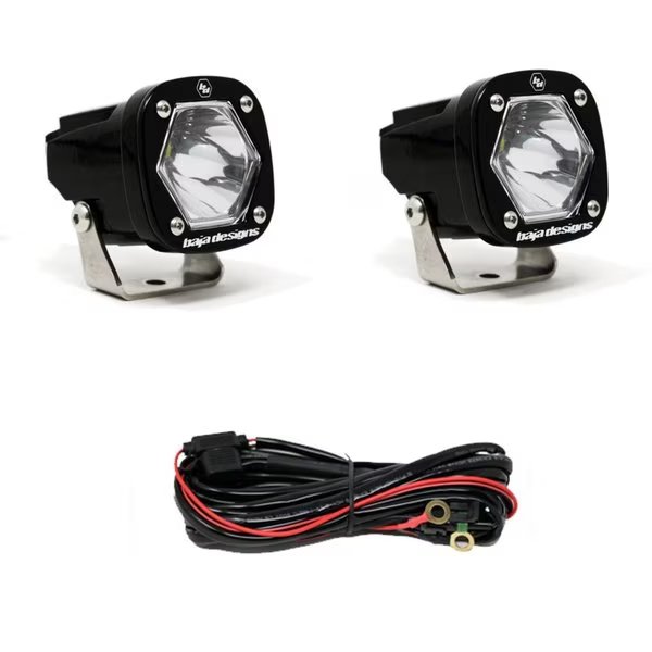 S1 SPOT LED LIGHT WITH MOUNTING BRACKET PAIR, Baja Designs, Mfr#: 387801