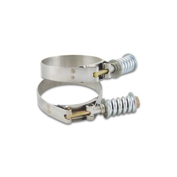 STAINLESS STEEL SPRING LOADED T-BOLT CLAMPS (PACK OF 2)- CLAMP RANGE: 2.94IN-3.2, Vibrant Performance, Mfr#: 27827