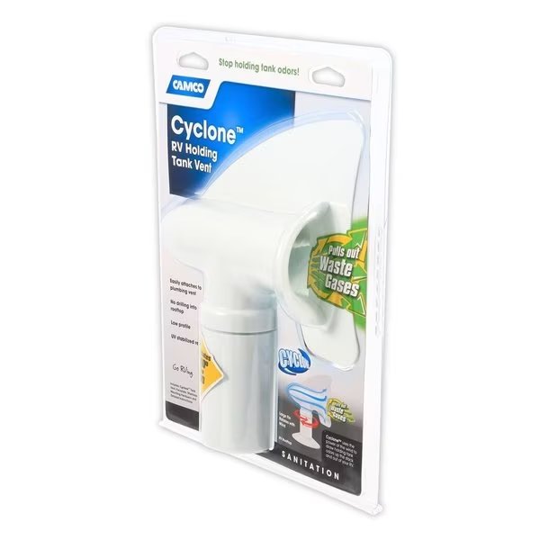 CYCLONE SEWER VENT COVER, WHITE, PDQ, Camco, Mfr#: 40595