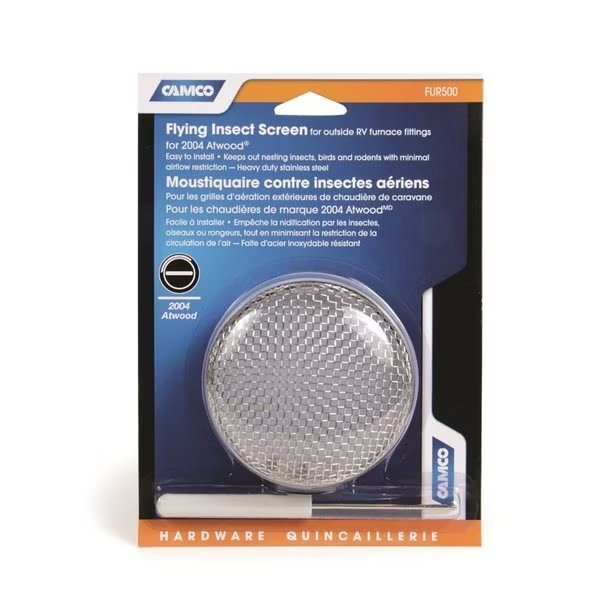 FLYING INSECT SCREEN-FUR500, ATWOOD 2004 FURNACE, BLISTER, Camco, Mfr#: 42144