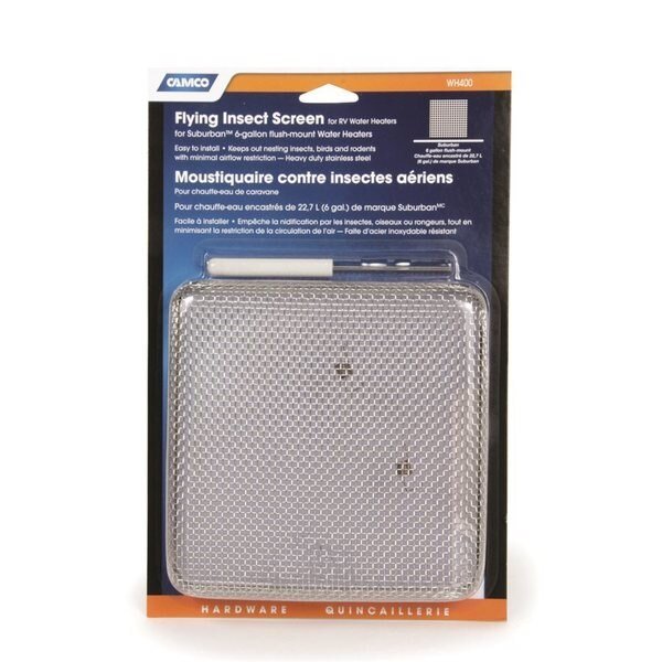 FLYING INSECT SCREEN-WH400, SUB 6 GAL FLUSHMOUNT, BLISTER, Camco, Mfr#: 42151