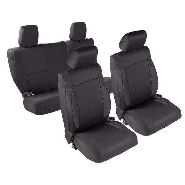 07 WRANGLER JK - 4 DOOR NEOPRENE SEAT COVER SET FRONT/REAR - BLACK, Smittybilt, Mfr#: 471801