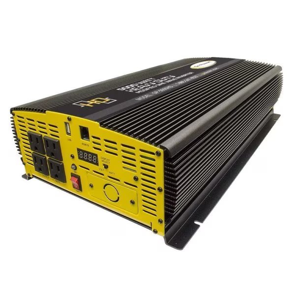 Power Inverter, Modified Sine Wave, 10,000 W Peak, 5,000 W Continuous, 4 Outlets, Go Power!, Mfr#: 80179