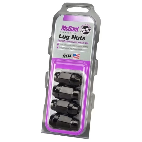 LUG NUT PACKAGED/4 1/2 CONE SEAT BULGE BLACK, Mcgard, Mfr#: 64029